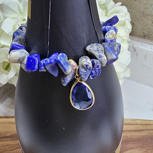 Druzy Dreams Stack Bracelets Set In Blue - Picture 4 of 8